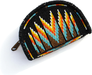 Trendy Unisex JaguarCat Seed Beads Embroidery Coin <b>Pouch</b> Purse Custom Design With Zipper Closure Top Selling Seed Beads <b>Work</b> - Product Image 3