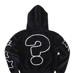 Men's Hooded Cotton Fleece Sweatshirt Regular Fit Distressed Washed Design With Pockets And <b>Dripping</b> Print Autumn Casual Style - Product Image 3