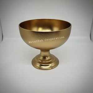 Cuencos redondos de Chocolate de frutas chapados en oro de acero inoxidable pulido de alta calidad, regalo de devolución de boda de lujo, centro de mesa decorativo - Product Image 4