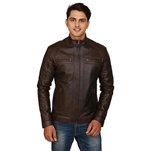 Veste d'hiver chaude en cuir d'agneau de haute qualité Veste en cuir de luxe pour hommes avec doublure chaude en fourrure Veste intérieure pour hommes - Product Image 1