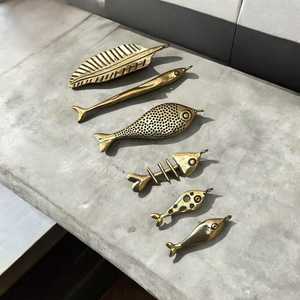 Gold-Plated Brass Fish <b>Necklace</b> Trending Ethnic Style Ethnic Chokers for Women Lovers Pattern - Product Image 1