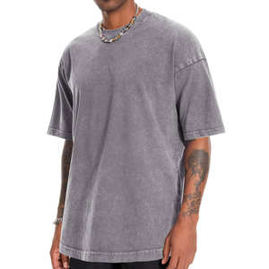 T-shirt en coton doux lavé vintage pour hommes, haut décontracté à col rond, style rétro, confortable, à porter au quotidien - Product Image 4