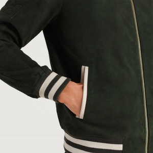 OVO Stanford University Winter Varsity Jacket Stand Collar Manga larga Puños acanalados Letterman Design 100% Tela de lona de algodón - Product Image 5