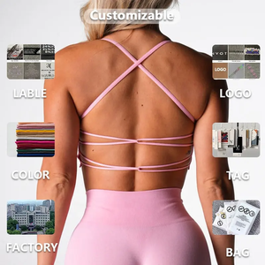 Soutien-gorge de sport léger et respirant sans couture pour femme 2026, brassière de yoga à compression, logo personnalisé, grandes tailles, livraison rapide - Product Image 3
