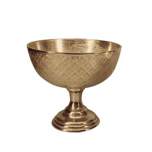 Tazón de Vidrio Transparente Hecho a Mano con Detalles de Hojas de Roble Doradas, Base de Metal de Alta Gama, Ecológico, Tamaño Personalizable, Moderno para Mesa - Product Image 4