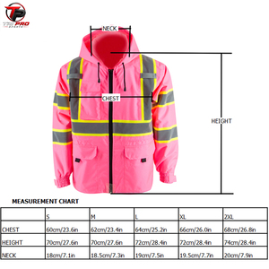 Chaqueta de Seguridad Impermeable y Transpirable con Capucha, de Alta Visibilidad, Reflectante, de Poliéster, para Trabajadores de Carreteras, Unisex - Product Image 6