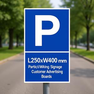 L250xW400 mm Plastic Blue/White Parking Signage Customer Advertising <b>Boards</b> - Product Image 3