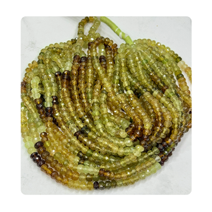 Cuentas de Rondelle sombreadas de granate Grosular Natural cortadas a mano, hebra facetada de 5-6MM de 16 pulgadas para fabricación de joyas DIY - Product Image 1