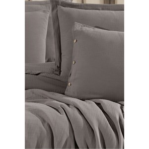 Juego de Funda Nórdica Doble de Muselina 100% Algodón - Lujo Natural Transpirable con Técnica de Tejido para Ropa de Cama del Hogar, Cama Individual, King, Sólido y Cálido - Product Image 4