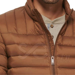 Chaqueta acolchada de lona para hombre, recién llegada, para exteriores, cálida, para invierno, transpirable, impermeable, con logotipo frontal, venta directa de fábrica - Product Image 2