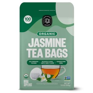 FGO Organic Jasmine Green <b>Tea</b>, 100 Count, Eco-Conscious <b>Tea</b> Bags - Product Image 1