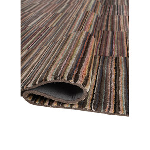 Acar Tra-14447 <b>Hand</b> <b>Tufted</b> Wool & Viscose <b>Rug</b> Pink & Purple Striped Pattern for Living Room Decorations 4m Width 10mm Thickness - Product Image 2