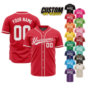 Nueva Camiseta de Béisbol con Botones de Secado Rápido y Nombre Personalizado Bordado, 100% Poliéster Transpirable, Ropa Deportiva para Jugadores de Softbol - Product Image 6
