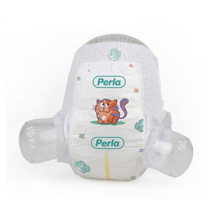 Couches-culottes jetables PERLA pour bébés, avec protection anti-fuites en pulpe de cellulose et SAP japonais, modèle imprimé n°1, taille 3 à 7, fabriquées en Turquie - Product Image 1