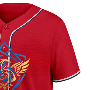 Camiseta de Béisbol Deportiva Personalizada para Hombre, con Botones al Frente, Manga Corta, Secado Rápido, Transpirable, Sublimada, Uniforme de Equipo de Poliéster - Product Image 3