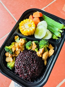 Custom Logo 1 2 4 Compartment Disposable Plastic Food Containers with Lid Black Takeaway <b>Lunch</b> <b>Box</b> Meal Packaging - Product Image 2