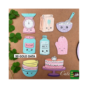 Signo divisor de ropa de bebé de madera respetuoso con el medio ambiente, letrero de madera de álamo cortado con láser para niños/conjunto de pintura de Navidad y Halloween - Product Image 5