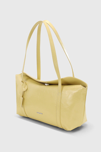 Bolsa de Compras Brillante Color Amarillo Mantequilla para Mujer, Venta al Por Mayor, Fabricante OEM - Product Image 1