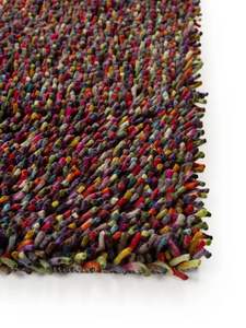 Alfombra de lana de calidad inigualable Edsor Multicolor 140x200 cm Patrón abstracto moderno Pila alta-¡Gran DESCUENTO! - Product Image 4