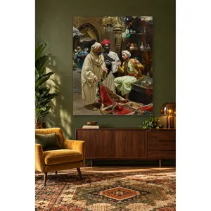 Impresión en Lienzo: Comerciantes de Fida Negociando sobre una Alfombra en el Gran Bazar - Product Image 3