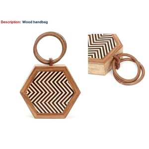 Womans กระเป๋าถือไม้, คลัทช์หรูหราเครื่องประดับแฟชั่นไม้ (# WHC2) - Product Image 6