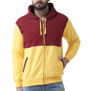 Sweat à capuche zippé surdimensionné en molleton 100% coton pour homme, personnalisé, hiver - Product Image 1