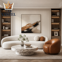 Ensemble de meubles de salon haut de gamme Vantel, canapé moderne sur mesure, table basse pour projet résidentiel de luxe