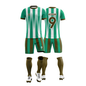 Conjunto personalizable de camisetas de fútbol para hombres adultos-100% poliéster de secado rápido manga corta cuello redondo nombres de equipos personalizados números - Product Image 2