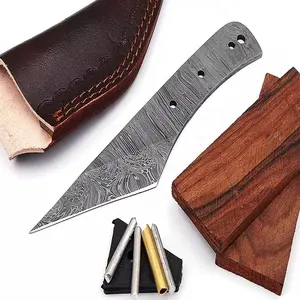 Japanese Knife Kiridashi The Highest Grade Damascus Steel Fixed Blade Blank Blade For Sale Knife Making Kits