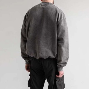 Streetwear délavé à l'acide avec logo personnalisé Sweatshirts à capuche vintage épais 100% coton Sweatshirts à capuche pour hommes Basics - Product Image 2