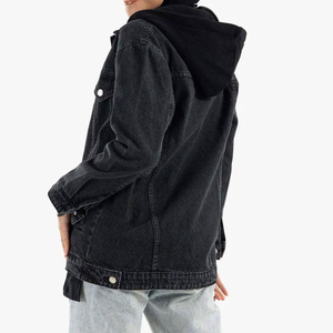 Chaquetas Vaqueras Elegantes de Nueva Llegada para Mujer, Chaquetas Cortas de Invierno con Bolsillos Delanteros, Servicio OEM para Mujer - Product Image 5