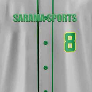 Uniformes d'équipe de baseball, ensemble complet, sur mesure, vente en gros, uniforme de baseball à boutons, maillot, pantalon, vêtements d'équipe, OEM - Product Image 5