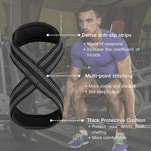 Correas de Levantamiento de Pesas de Neopreno con Forma de Figura 8, Gruesas, Antideslizantes, Ajustables para Entrenamiento de Fuerza y Peso Muerto, para Hombres y Mujeres - Product Image 5
