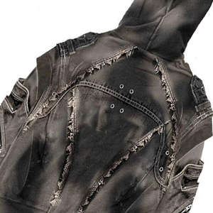 Sudadera con Capucha Regular de Invierno para Hombre, Diseño Personalizado con Logotipo, Lavado Ácido Negro, 280 g/m², 100 % Algodón, Ecológica, de Secado Rápido y Transpirable - Product Image 5