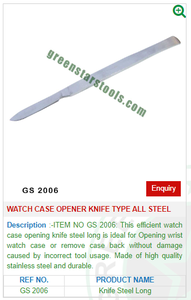 GS 2006 All Steel Knife Type <b>Watch</b> <b>Case</b> Opener Jewelry Tool for Repair and Maintenance for Jewellery - Product Image 2