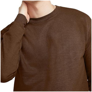 Sudaderas en blanco con impresión de logotipo personalizado de alta calidad, venta al por mayor, jersey de peso pesado de 500GSM, sudaderas de cuello redondo para hombre - Product Image 4