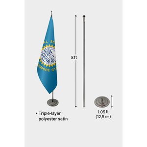 Digital-Printed Rainbow <b>Flag</b> on Cotton& Polyester Aluminum <b>Pole</b> Official South Dakota Indoor <b>Flag</b> - Product Image 6