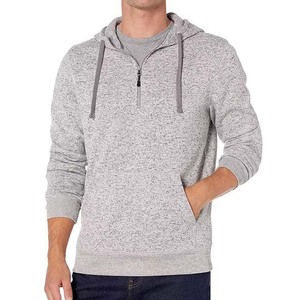 Sudadera con capucha básica de algodón de color liso con media cremallera, diseño personalizado, extragrande, nueva moda, invierno 2026, precio económico - Product Image 1