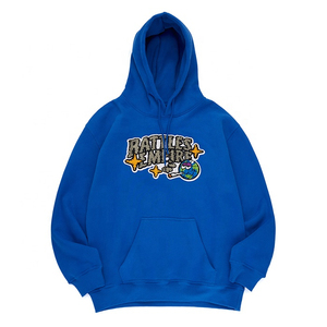 Sweat à capuche personnalisé en coton épais 100% avec broderie chenille 3D, style streetwear décontracté d'hiver avec doublure en satin - Product Image 1