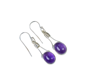 Trending Design Wedding Drop <b>Earrings</b> Amethyst Gemstone 925 Solid Sterling Silver Women's Jewelry - Product Image 1