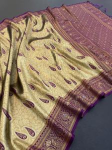 Saree en soie de vêtements de fête de mariée classique avec chemisier exclusif mariage indien Diwali Festival MoatSelling vêtements ethniques pour les femmes Sari - Product Image 2