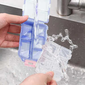 Oimdoinio Organisateur de pilules hebdomadaire, boîte de rangement en plastique ABS à 10 compartiments pour les voyages et l'usage quotidien - Product Image 3