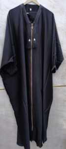 Ropa musulmana tradicional de mujer modesta elegante islámica con cremallera abierta frontal estilo Abaya Dubai-accesorio incluido - Product Image 2