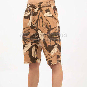 Shorts d'été décontractés pour hommes, coupe ample, toucher doux, tissu en toile non tissée, anti-plis, fermeture à cordon, haute qualité - Product Image 4