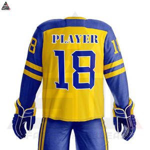 Meilleure vente uniforme de hockey sur glace unisexe nouveau design logo personnalisé ensembles de vente en gros Grand Power Industries 100% polyester séchage rapide - Product Image 6