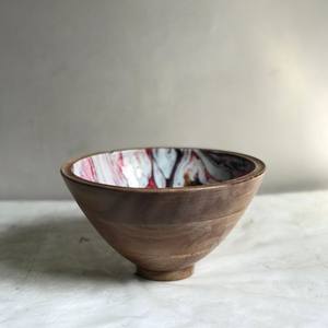 Bol en bois massif à imprimé personnalisé, en émail massif, avec cuillère, pour Fruits, avec ensemble de services - Product Image 5