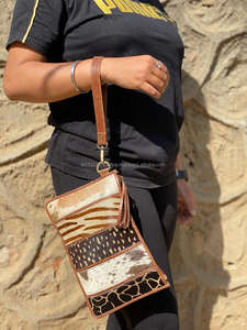 Bolso de mano de piel auténtica hecho a mano para mujer, Pochette elegante, billetera de cuero - Product Image 2