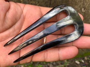 Polished Finish Buffalo Horn <b>Hair</b> <b>Pins</b> for Women's Ox Horn <b>Hair</b> Styling Stick Natural Accessory - Product Image 2