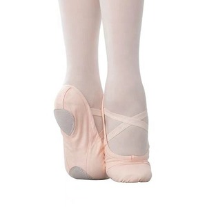 Zapatos de Ballet de cuero profesional para mujer de color personalizado para baile zapatos de punta de Ballet para niñas - Product Image 1