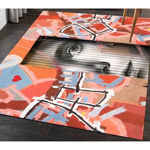 Alfombra Impresa - Alfombra con Diseño de Graffiti de Niña, Personalizada, Regalos Personalizados, Delgada, Fácil de Limpiar, Alfombra Delgada No Tejida - Product Image 4